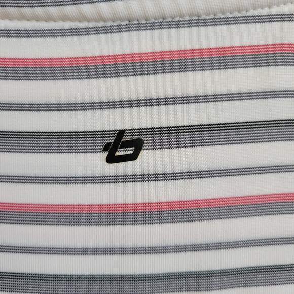 Bolle Golf Tech Shirt Men's Striped Short Sleeve Extra Large Moisture Control - Picture 3 of 5